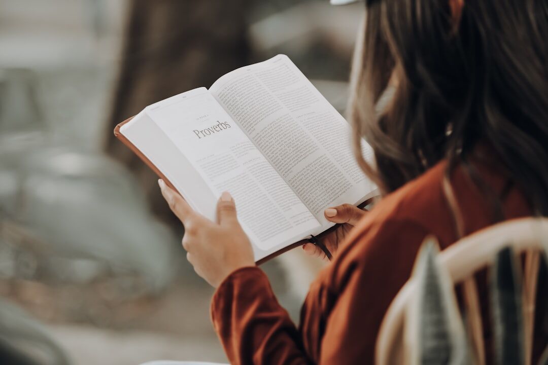 woman reading script