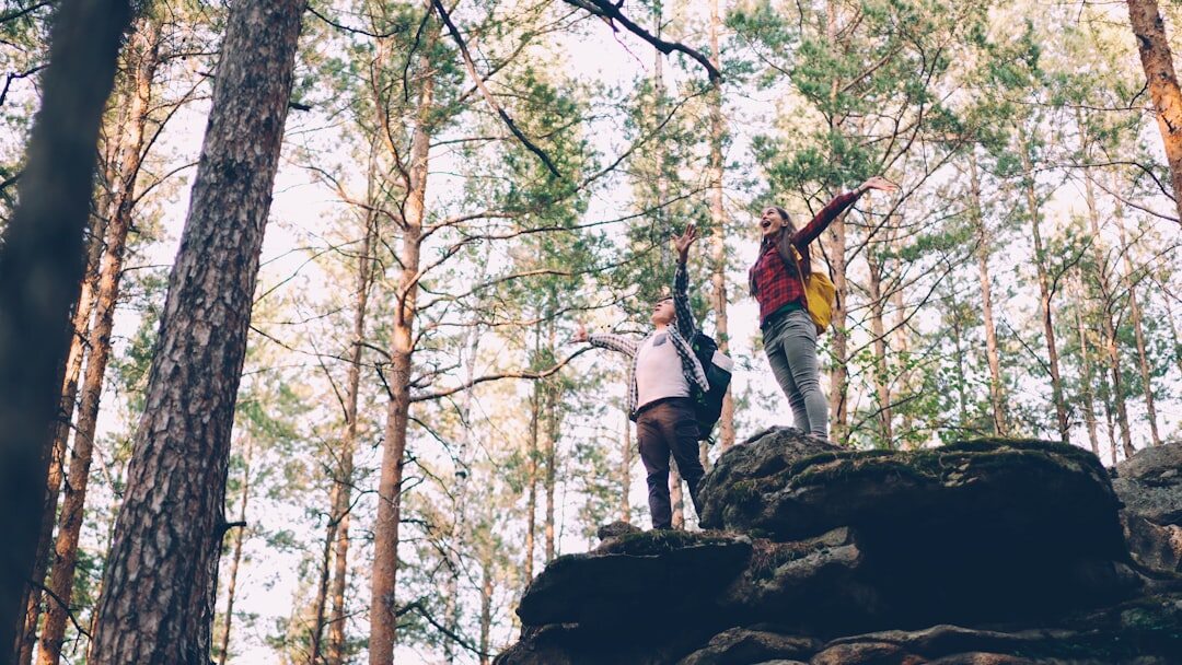 couple hiking outdoors