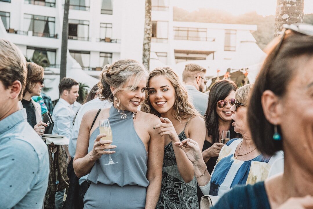 happy celebrity at event